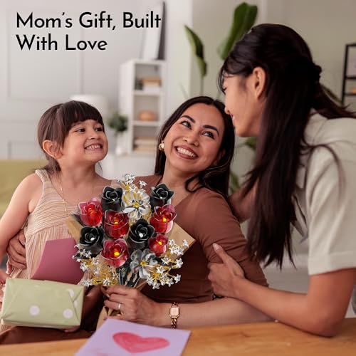Rose Flower Bouquet Building Set for Adults