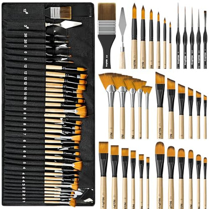 36pcs Paint Brush Set for Acrylic Painting (36 Count)