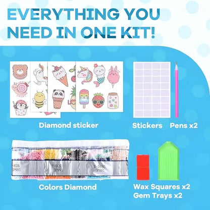 5D Unicorn Diamond Painting Stickers Kits Arts and Crafts for Kids