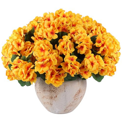12 Pcs Artificial Geranium Flowers for Outdoors Geranium Silk Flowers Outdoor UV Resistant Garden Plants Faux Flowers for Home Kitchen Table Centerpieces Decor