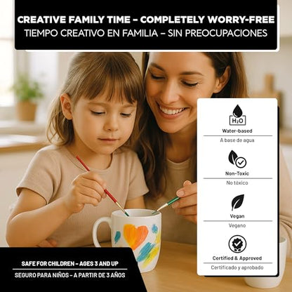 Ceramic and Porcelain Paint Set 6 x 1.52 fl oz (9.13 Fl Oz)