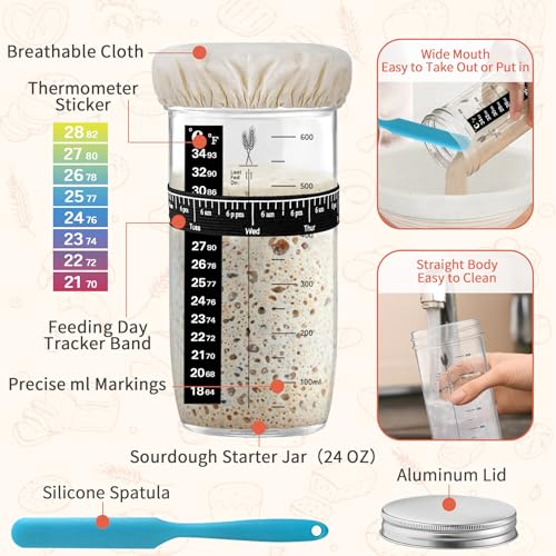 Sourdough Starter Kit for Beginners 40 Pcs Complete Banneton Set (40 Count)