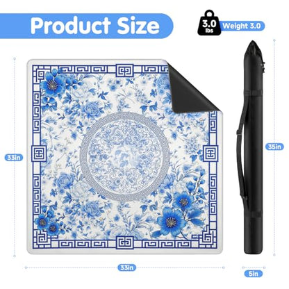 Mahjong Mat for Table 33" Rolled Packaging for American Mahjong Set