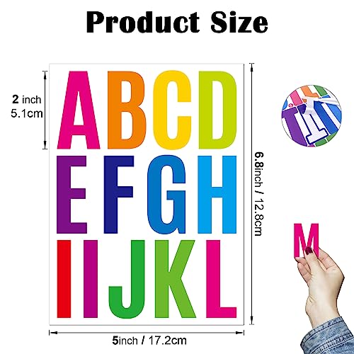 318Pcs 2inch Vinyl Letter & Numbers Stickers