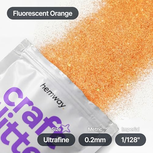 Craft Glitter Fluorescent Orange 100g Ultrafine Glitter (3.5274 Ounce)