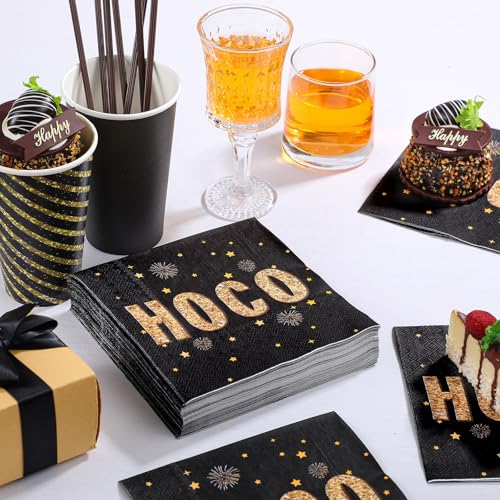 60 Pcs Hoco Cocktail Paper Napkins 6.5 x 6.5 Inches (60 Count)