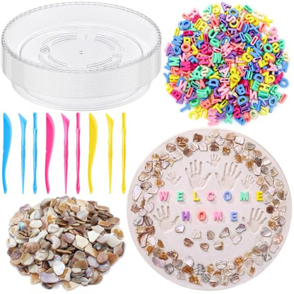 12 Kit DIY Stepping Stone Mold 10 Inch for Garden (12 Count)