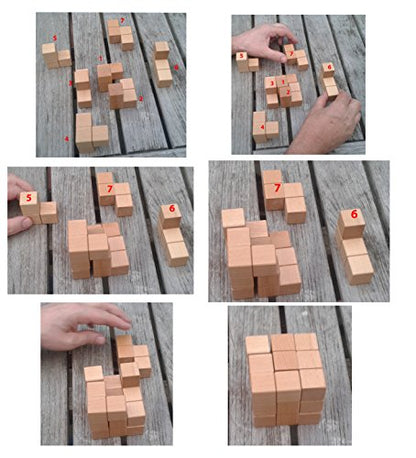 TOWO Large Wooden Soma Cube Puzzle