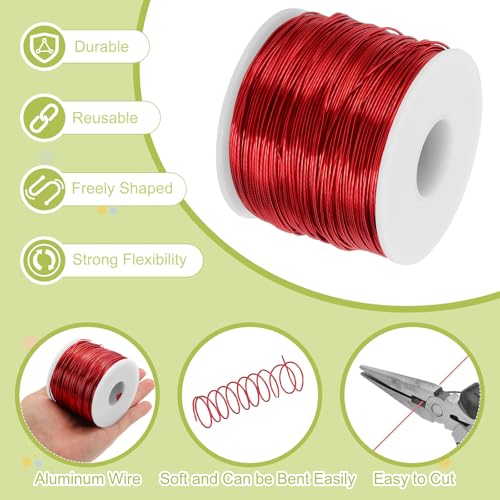 18 Gauge Anodized Aluminum Craft Wire Bendable Bonsai Training Wire 492 Feet 1mm for Sculpting Crafts Wreath Floral Beading Jewelry Making