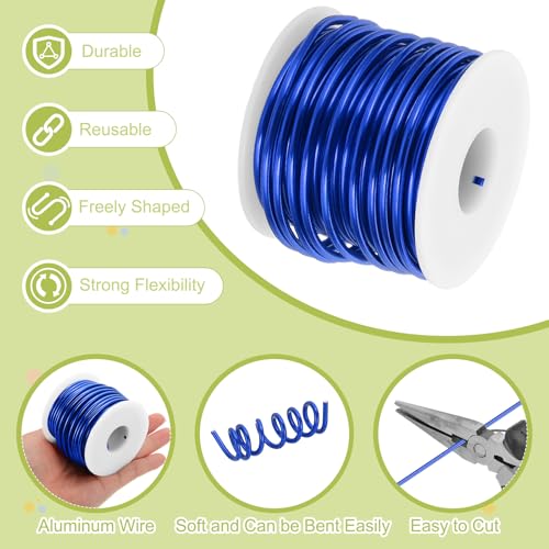 9 Gauge Anodized Aluminum Craft Wire Bendable Bonsai Training Wire 56 Feet 3mm for Sculpting Crafts Wreath Floral Beading Jewelry Making