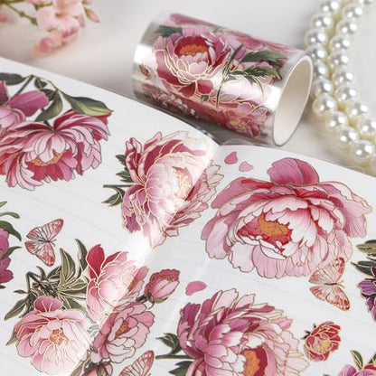 PET Tapes Pink Flower Scrapbook Supplies (6.56 Foot)