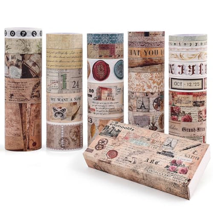 34 Rolls Vintage Washi Tape Set (34 Count)