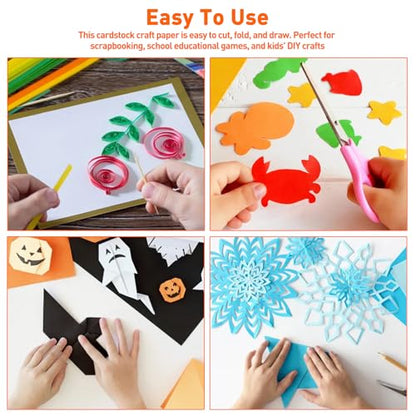 8.5" X 11" Colored Cardstock Bulk Assorted 150 Sheets in 30 Colors Construction Paper Card Stock Printer Paper for DIY Crafts
