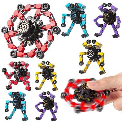 Party Favors for Kids All Age Travel Sensory Toys for 8 9 10 Year Old Boys Transformable Fidget Spinners Toys for Kids and Adults Birthday Gifts for Teens (4 Count)