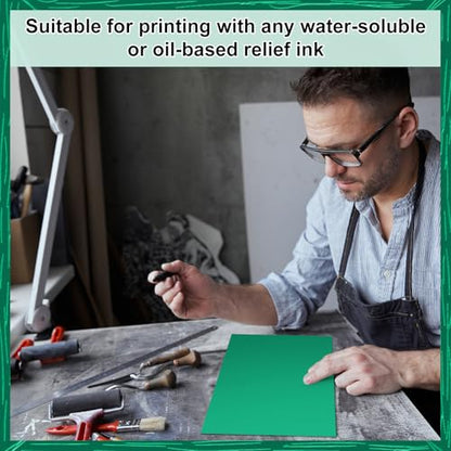 8 Pcs 9 x 12 Inch Linoleum Blocks for Printmaking