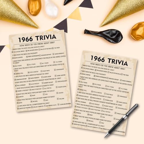 60th Birthday Party Games (30 Count)