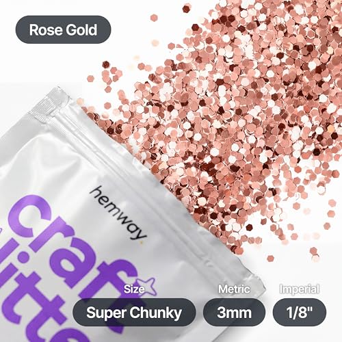 Craft Glitter Rose Gold 100g Super Chunky Glitter (3.5 Ounce)