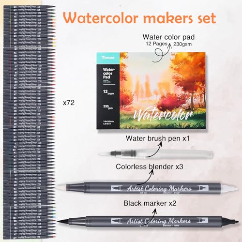 Watercolor Pens Set (72 Count)