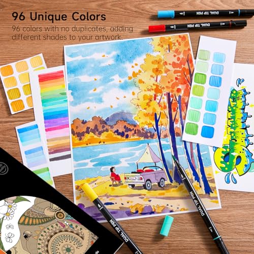 Dual Tip Brush Pens (96 Count)