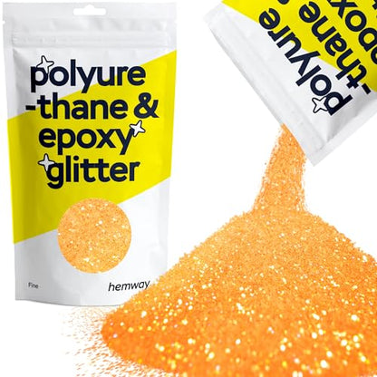Resin Glitter Fluorescent Orange 100g Fine (3.5274 Ounce)