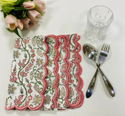 Hand Block Print Cloth Napkins (4.2329 Ounce)