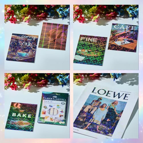 36 Sheets Holographic Laminate Sheets 8.5x11 Inch Self Adhesive 6 Patterns (36 Count)