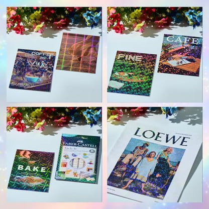 36 Sheets Holographic Laminate Sheets 8.5x11 Inch Self Adhesive 6 Patterns (36 Count)