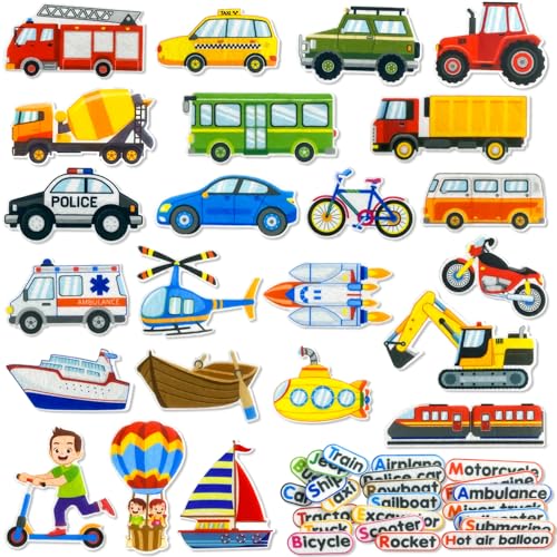 Felt Transportation Vehicles Learning Pieces (48 Count)