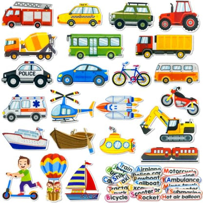 Felt Transportation Vehicles Learning Pieces (48 Count)