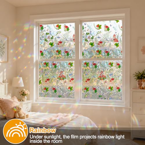 Privacy Window Films Stain Glass Cling No Glue Anti