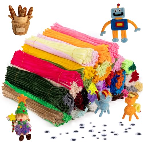 1800 Pieces Pipe Cleaners Bulk for Crafts (1800 Count)