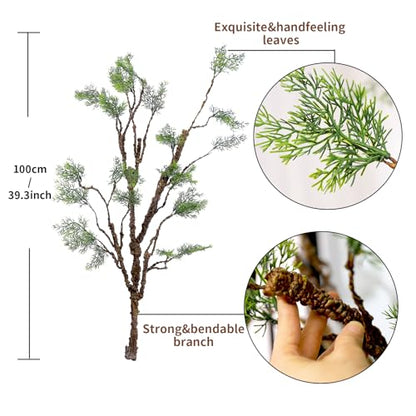 39.3in Bendable Artificial Pine Tree Branch Cedar Stems Reptile Yules Decor