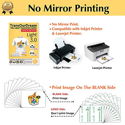 Tru Heat Transfer Paper for T Shirts