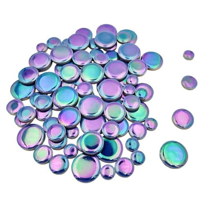 200g Iridescent Round Mosaic Tiles for Crafts Bulk