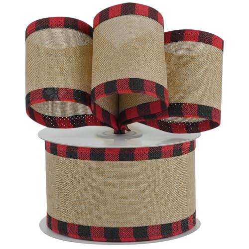 Burlap Ribbon 2.5 Inch x 10 Yards (30 Foot)