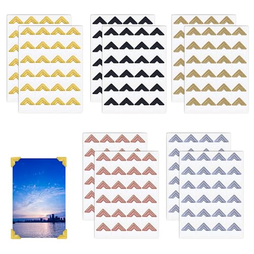 240 Pieces Photo Corners Self Adhesive Photo Corner Stickers