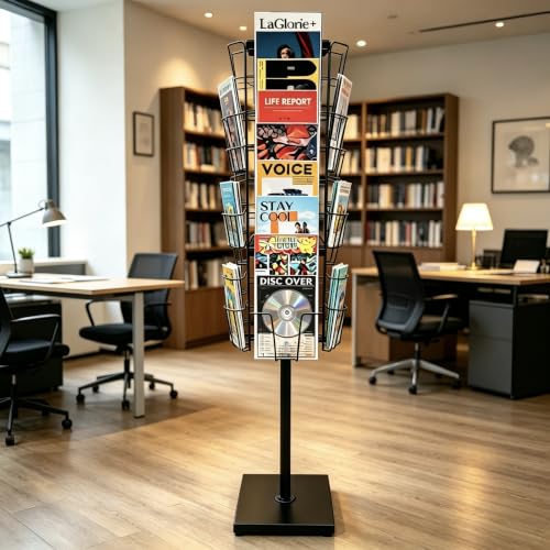 Rotate Wire Magazine Brochure Holder Card Comic Book Display Stand
