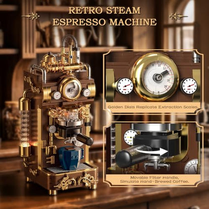 Retro Coffee Machine Building Block Set (1091 Count)