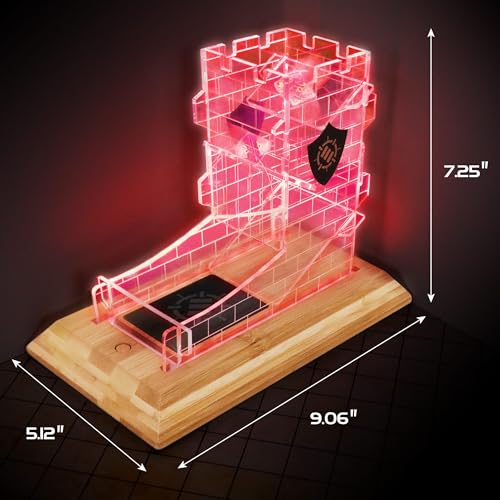 Tabletop LED Dice Tower with 7pc Dice Set for RPG Games (7 Count)