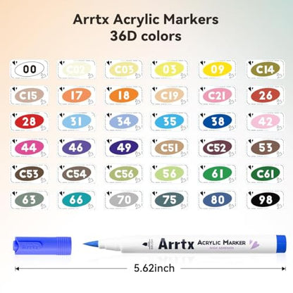 36 Colors Acrylic Marker for Rock Painting