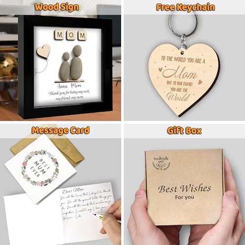 Personalized Mom Pebble Art Frame
