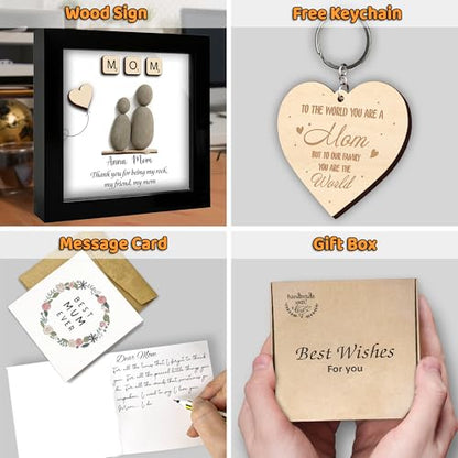 Personalized Mom Pebble Art Frame
