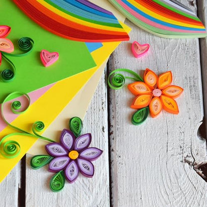 Quilling Strips Paper 600pcs 5mm 39cm Origami Paper Quilling Kits for Art DIY Craft Christmas