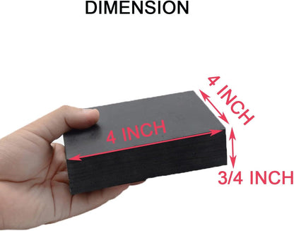 MIKMAYTOO Rubber Bench Block Jeweler's Rubber Bench Block Rubber Stamping Block for Hammering, Shaping, Chasing, Flattening Metals (100 * 100 * 15mm)