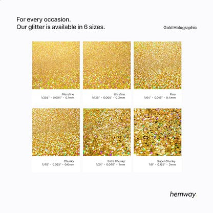 Resin Glitter Gold Holographic 100g Super Chunky (3.5 Ounce)