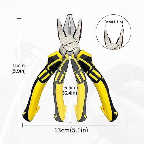 6 Inch Lineman Pliers with Wire Cutter Electrical High Leverage