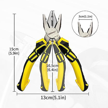 6 Inch Lineman Pliers with Wire Cutter Electrical High Leverage