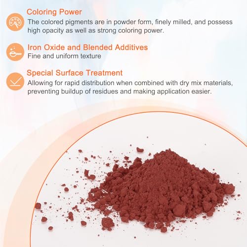 Iron Oxide Powder Concrete Pigment 500 Mesh 3.5oz (28.2 Ounce)