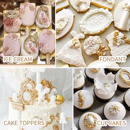 Photo Frame Silicone Fondant Molds (5 Count)