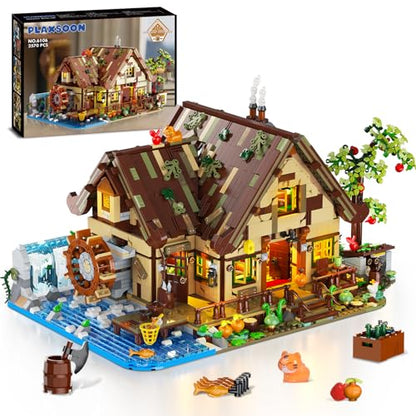 Wood Cabin Mini Building Set with Lights
